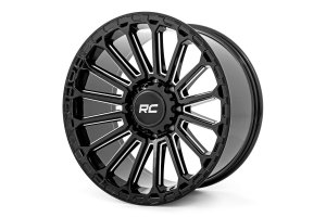 Chevrolet K10 Suburban Wheel - Rough Country - 97 Series, One-Piece - Gloss Black - '69-'86